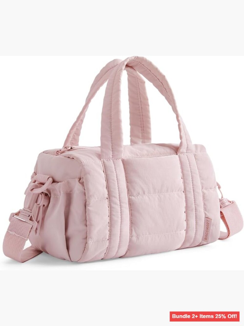 Mini Crossbody Gym Bag with Detachable Strap, 5L Quilted Shoulder Handbag
